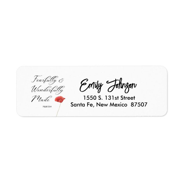 Etiqueta Themes Christian Return Address (Frente)