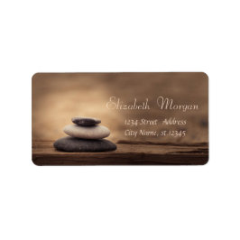 Etiqueta Therapist Zen Stones Brown