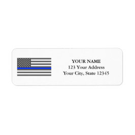 Etiqueta Thin Blue Line - polícia de bandeira americana