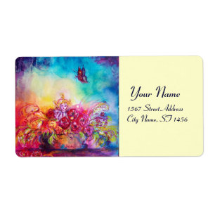 ETIQUETA THUMBELINA, FLOWER BASKET E BUTTERFLY