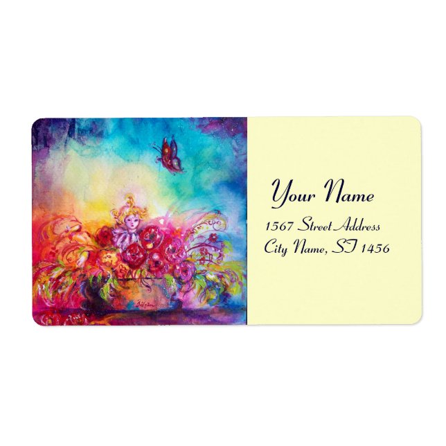 ETIQUETA THUMBELINA, FLOWER BASKET E BUTTERFLY (Frente)