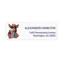 Etiqueta Thumbs Up Donkey Vote Return Address