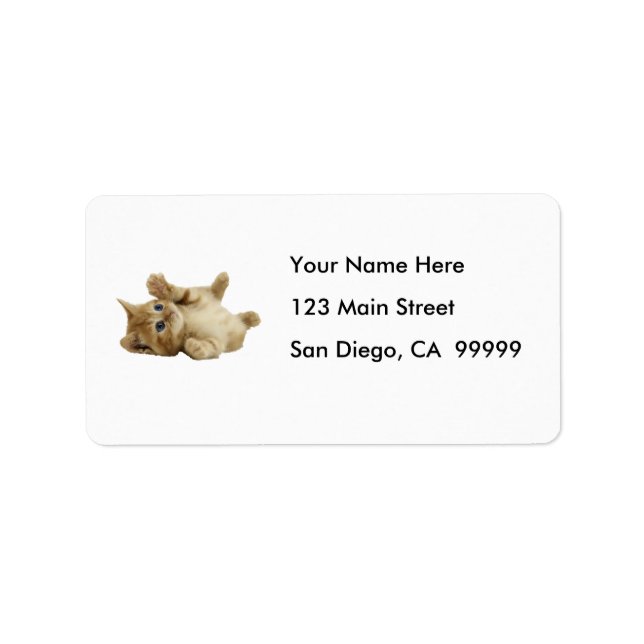 Etiqueta Tickle Me Kitten (Frente)