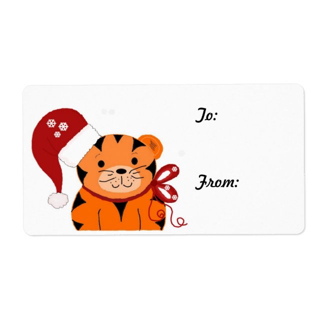 Etiqueta Tigre de Natal (Frente)