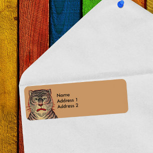 Etiqueta Tigre do asiático do vintage