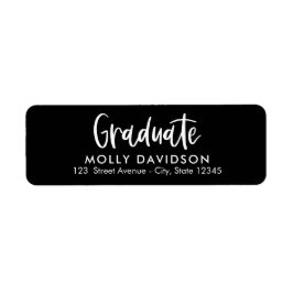 Etiqueta Tipo Adorável Endereço de Graduação de COR EDITABL