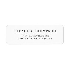 Etiqueta Tipografia Black Minimalist Serif Personalizada