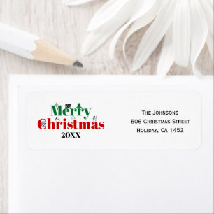 Etiqueta Tipografia de Natal feliz e elementos de colheita