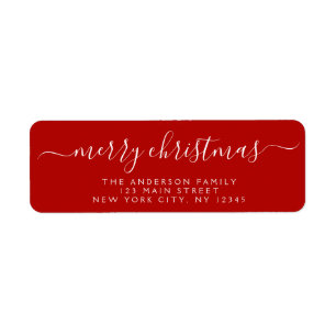 Etiqueta Tipografia de Script Elegante Moderno Feliz Natal