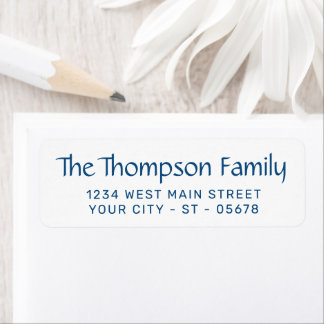 Etiqueta Tipografia de script simples e elegante em branco