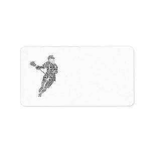 Etiqueta Tipografia do jogador do Lacrosse