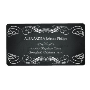 Etiqueta Tipografia em negrito com vinheta