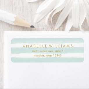 Etiqueta Tiras de Aquarela Chic Mint