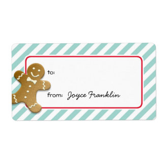 Etiqueta Tiras de teia de pão-de-gengibre personalizadas pa