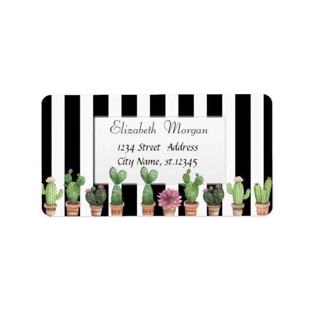 Etiqueta Tiras Negras de Na moda Moderno (Frente)