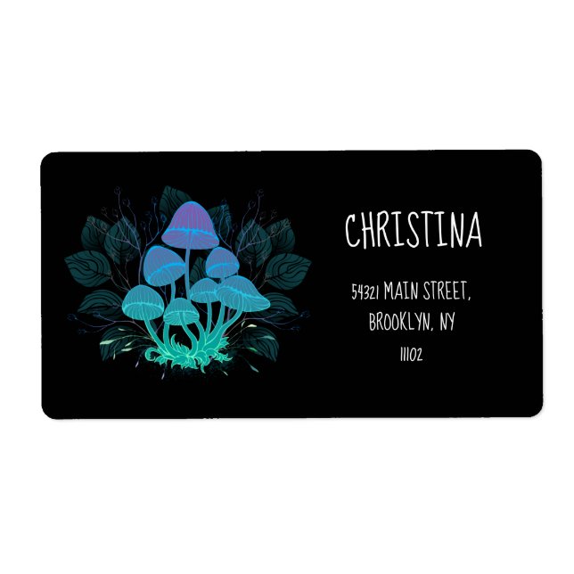 Etiqueta Toadstools em arbustos (Frente)