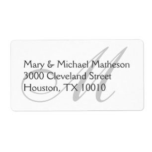 Etiqueta Tom no Monograma de Tom