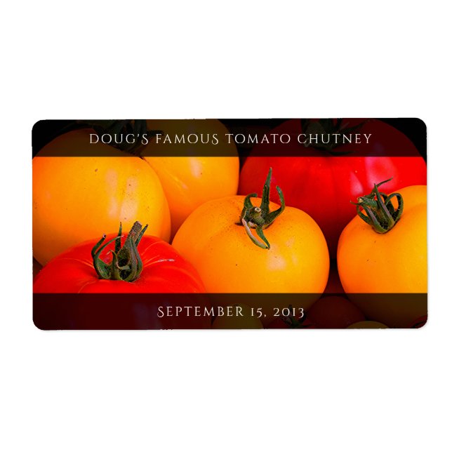 Etiqueta Tomates Vermelhos, Tomates Amarelos (Frente)