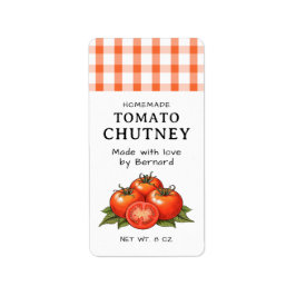 Etiqueta Tomato Chutney labels