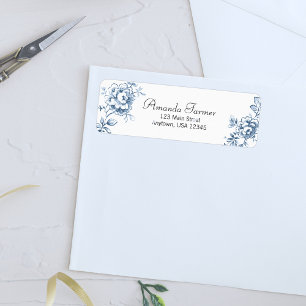 Etiqueta Torno Floral com Gravação, com Moinho e Barcos-A