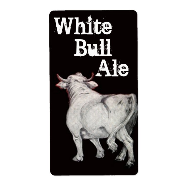 Etiqueta Touro Branco Ale Homebrear Cerveja Brevemente Etiq (Frente)