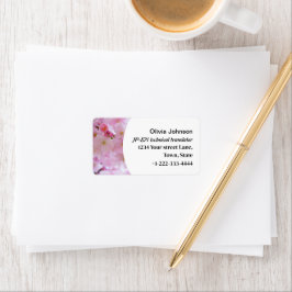 Etiqueta Tradutor freelancer japonês, cereja rosa floresce