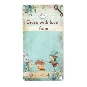 Etiqueta Traga um livro Mad Hatter Wonderland Bookboards