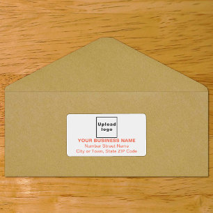 Etiqueta Transporte Comercial de Textos Laranja Alinhados p