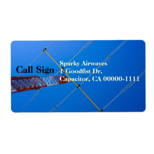 Etiqueta Transporte de antena de rádio amador