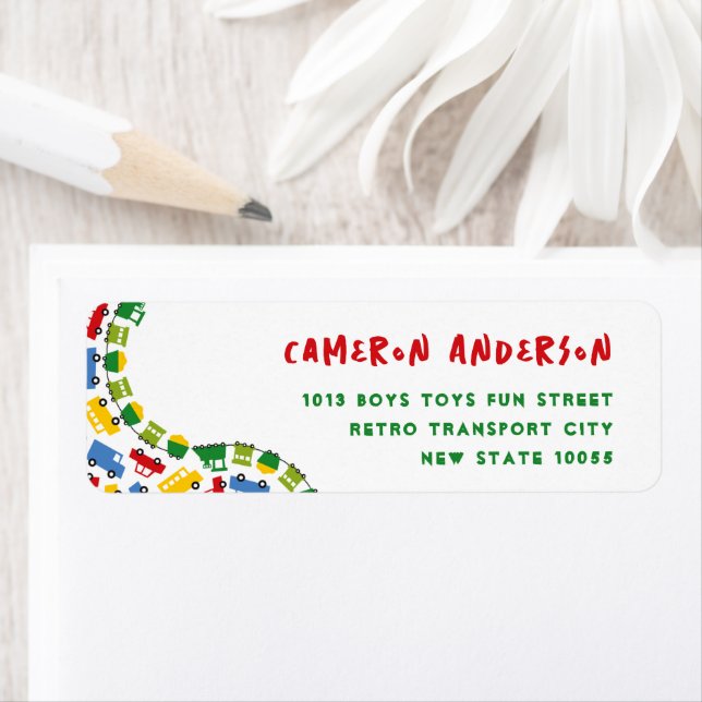 Etiqueta Transporte de Brinquedos Carro Ônibus Endereço do  (Insitu)