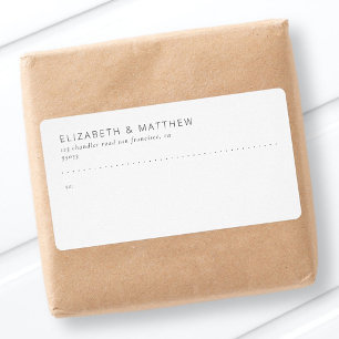 Etiqueta Transporte de Casamentos Minimalistas Simples e Mo