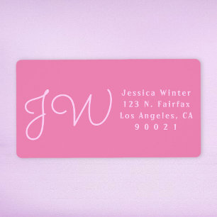 Etiqueta Transporte Monogrammed do endereço do roteiro