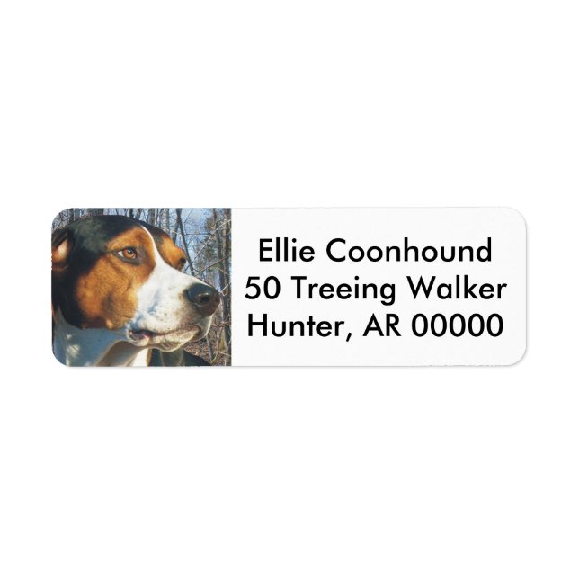 Etiqueta Treing Walker Coonhound (Frente)