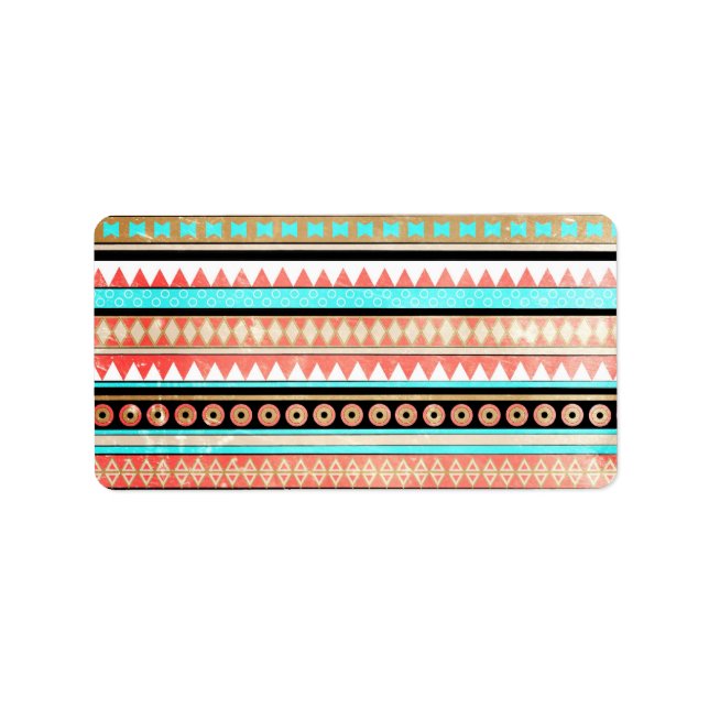 Etiqueta Trendy aztec (Frente)