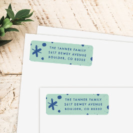 Etiqueta Trendy Modern Handwritten Holiday Address Label
