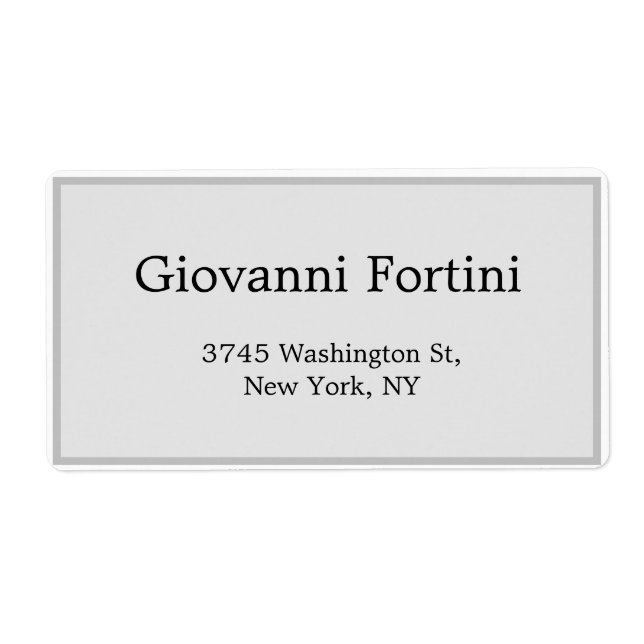 Etiqueta Trendy Na moda Plain Elegant Modern (Frente)