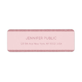 Etiqueta Trendy Rosa Glitter Chic Modelo Return