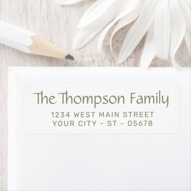 Etiqueta Trendy White Simple Chic Styled Typography Script (Insitu)