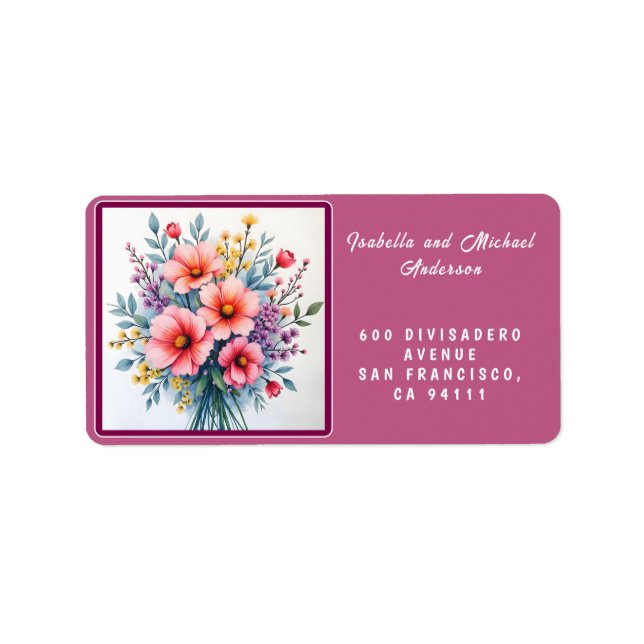 Etiqueta Trendy Wildflowers Beautiful Luxury Collection (Frente)