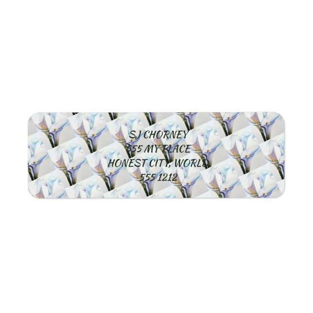 ETIQUETA TRÊS FLUXAS DE CALLA LILY BRANCAS (Frente)