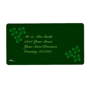 Etiqueta Três Shamrocks Verdes