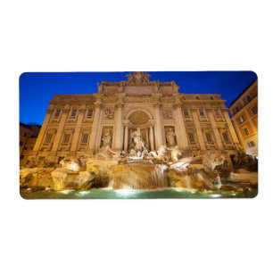 Etiqueta Trevi Fountain