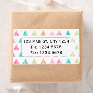 Etiqueta Triângulo arco-íris moderno design gráfico