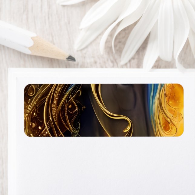 Etiqueta Triptych belo Cavalo Negro (Insitu)