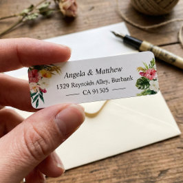 Etiqueta Tropical Botânica, Floral Tropical