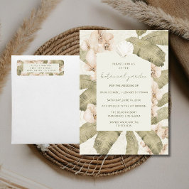 Etiqueta Tropical Botanical Garden Wedding Return Address
