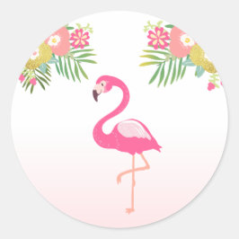 Etiqueta Tropical do Invólucro Flamingo