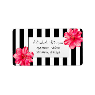 Etiqueta Tropical Moderna, Faixa Negra de Hibiskus