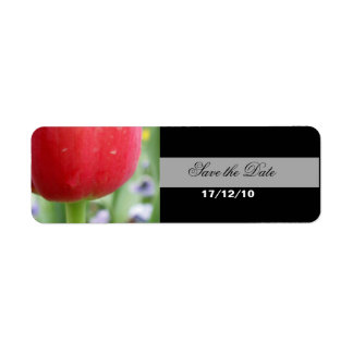 Etiqueta Tulip Vermelho Vermelho