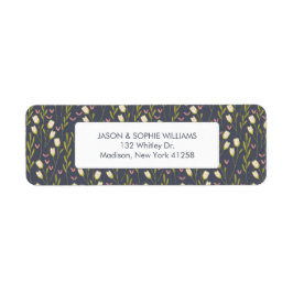 Etiqueta Tulipa Branca Elegante Floral